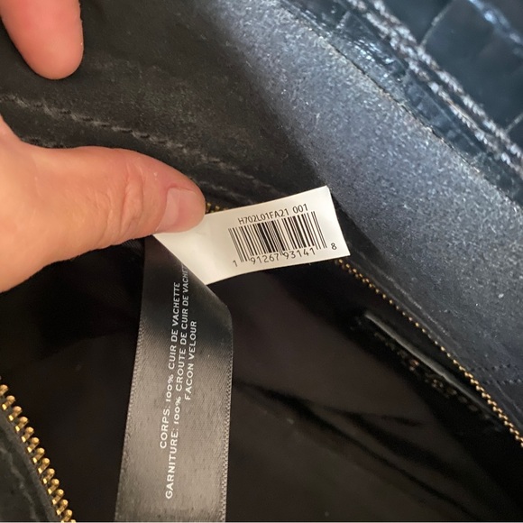 Marc Jacobs Cruiser Croc Embossed Leather Satchel Purse - Picture 7 of 8